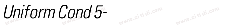Uniform Cond 5字体转换